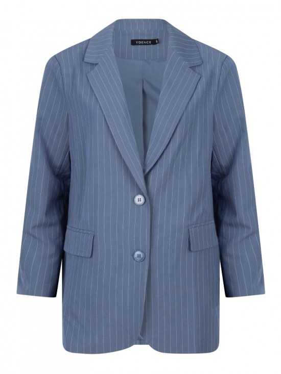 Blazer elody denim blue front