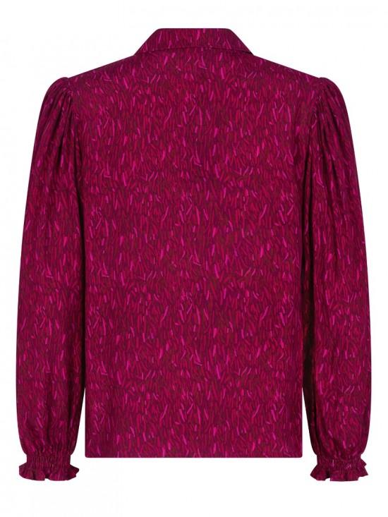 Blouse alyssa magenta print back