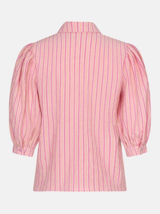 Blouse annabella pink stripe backwhite lr