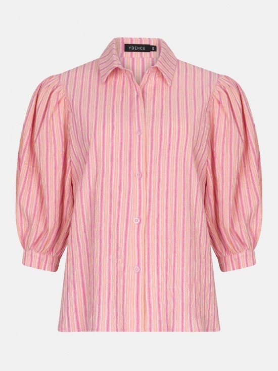 Blouse annabella pink stripe frontwhite lr
