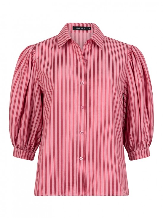 Blouse annie pink dark red front web