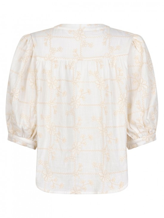 Blouse cara ecru back web