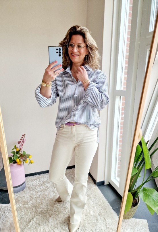 Blouse judy flared sand