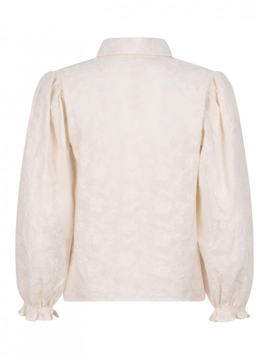Blouse novia ecru back