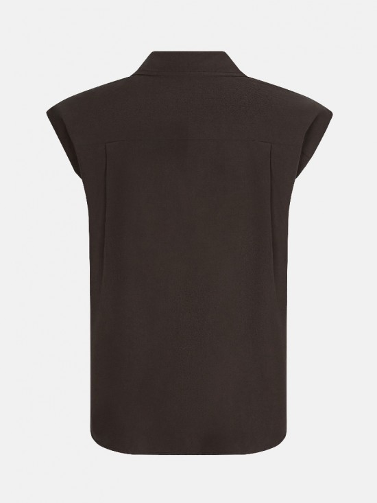 Blouse sabrina dark brown backwhite lr