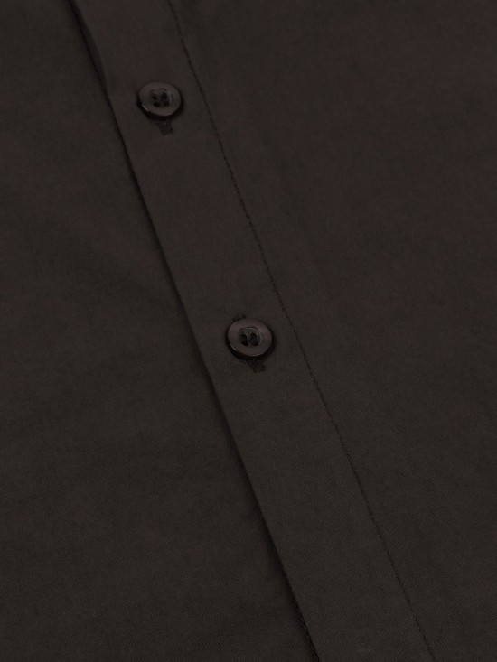 Blouse sabrina dark brown detailwhite lr
