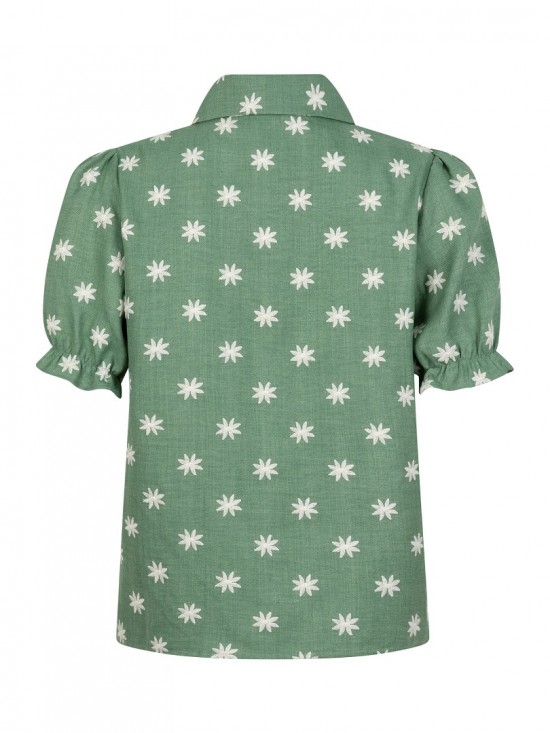 Blouse vivienne green back web