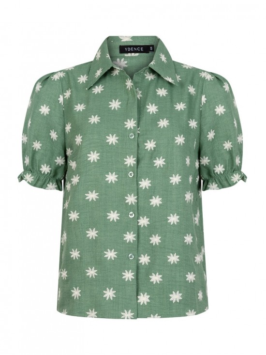 Blouse vivienne green front web