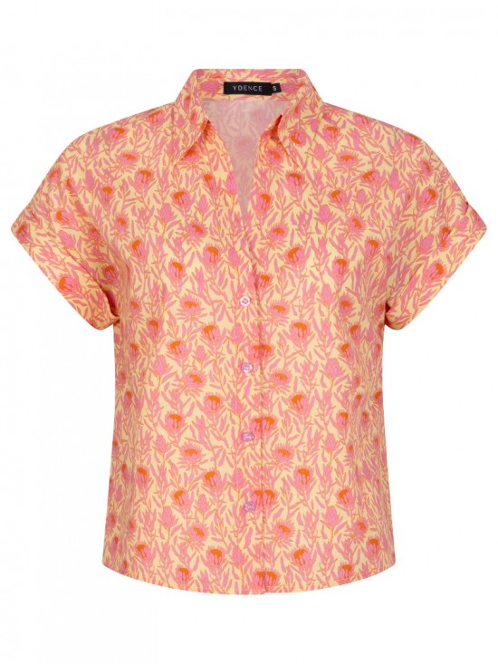 Blouse yuna yellow flower front