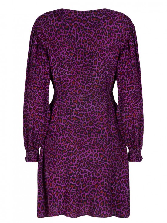 Dress bailey purple leopard back