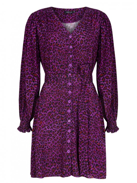 Dress bailey purple leopard front
