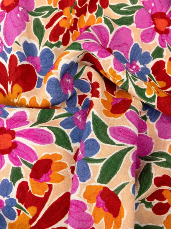 Dress loa purple blue flower detail