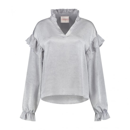 Elena blousegreyfront