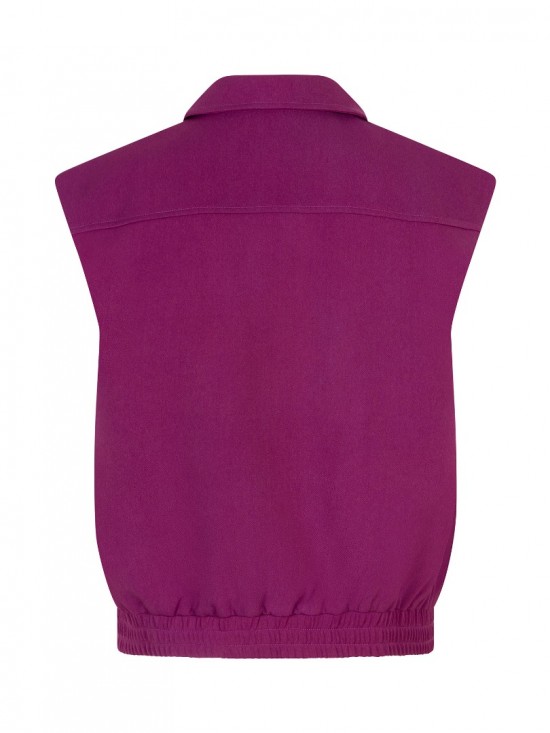 Gilet danielle fuchsia purple backweb white
