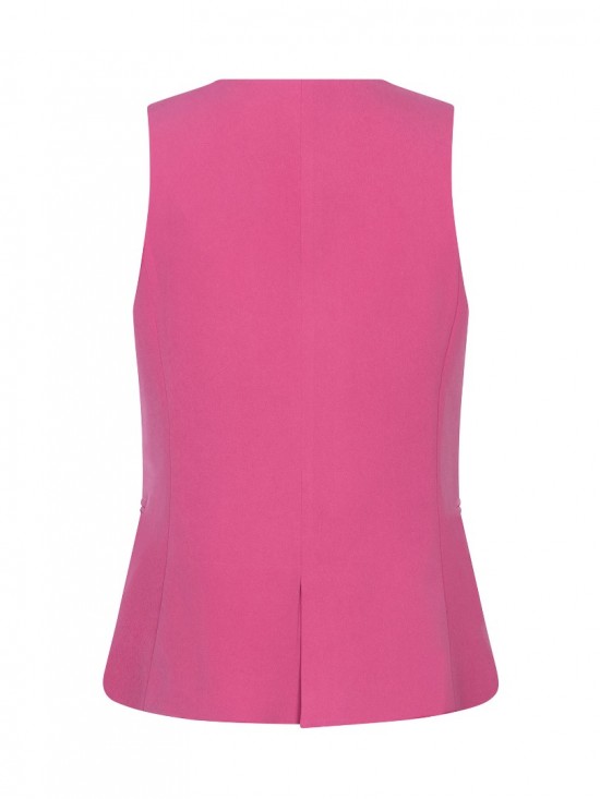 Gilet fabienne berry pink backwhite background