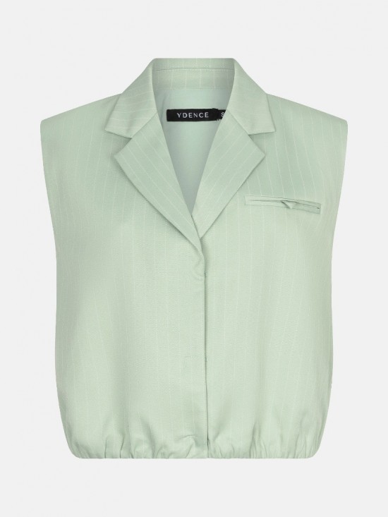 Gilet jeanie sage green frontwhite lr