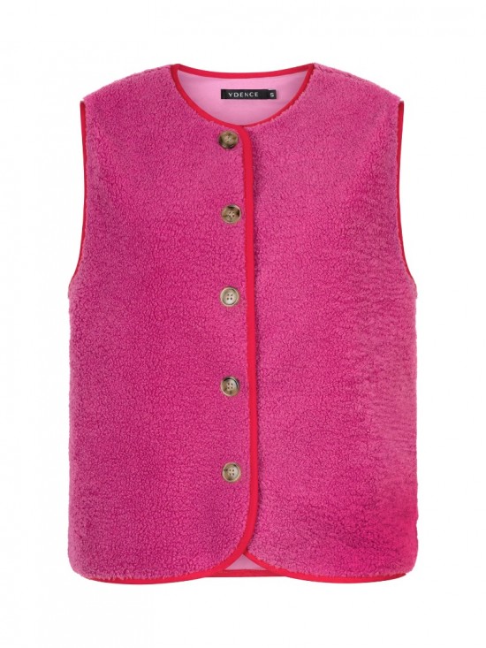 Gilet puck fuchsia purple frontweb white