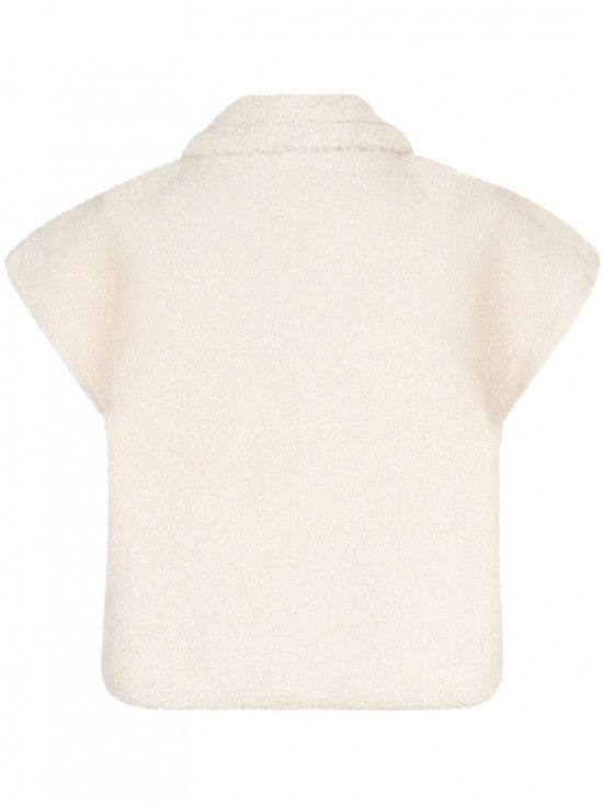 Gilet rejou ecru backweb white
