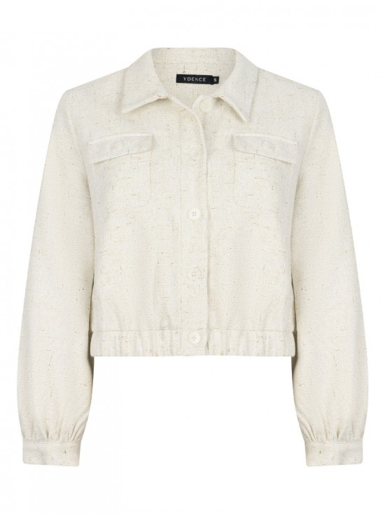 Jacket jinte ecru front