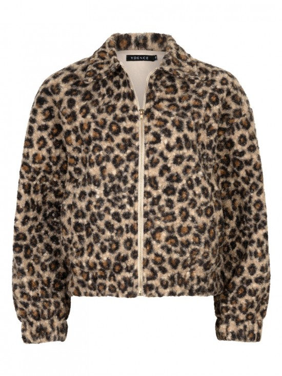 Jacket rory leopard frontweb white