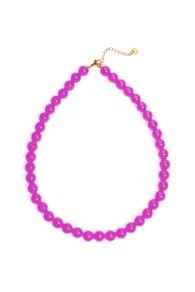 Ketting met medium kralen 10mm violet