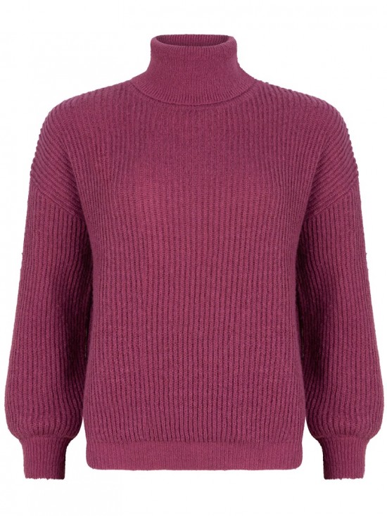 Knitted sweater karlijn dusty pink front