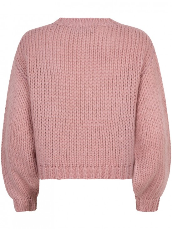 Knitted sweater soraya soft pink back