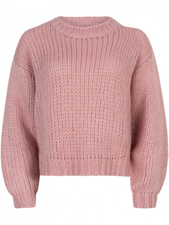 Knitted sweater soraya soft pink front