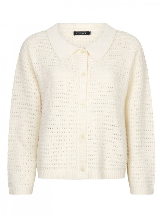 Knitted top clara ecru frontwhite background