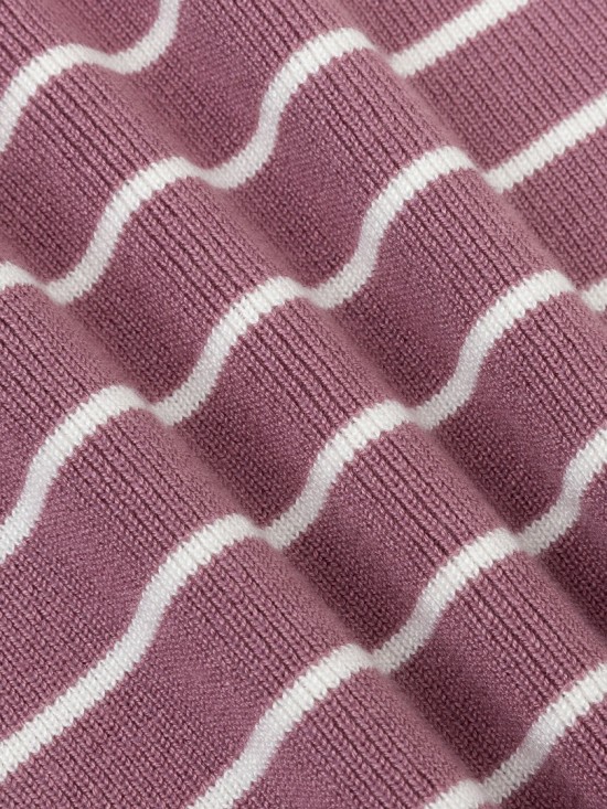 Knitted top devina mauve ecru detailweb white