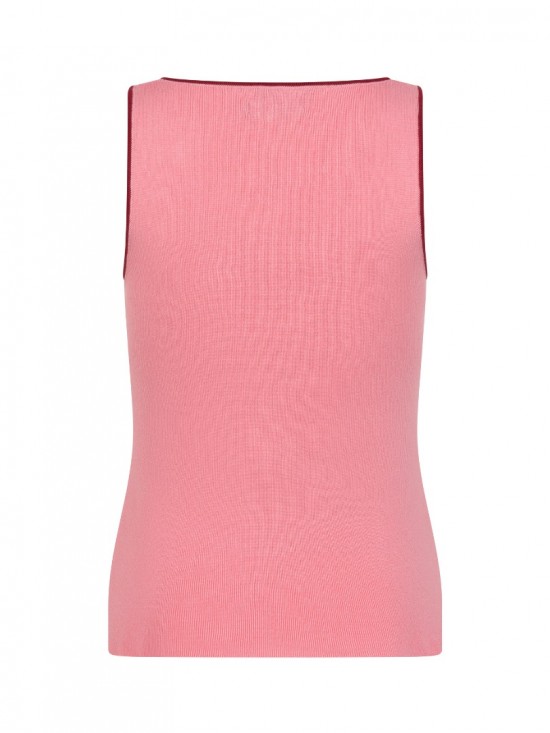 Knitted top lenny soft pink stone red back web