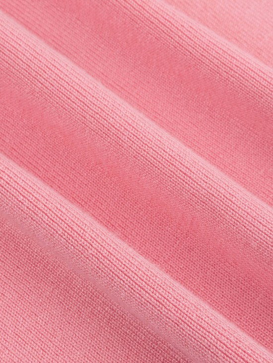 Knitted top lenny soft pink stone red detail web