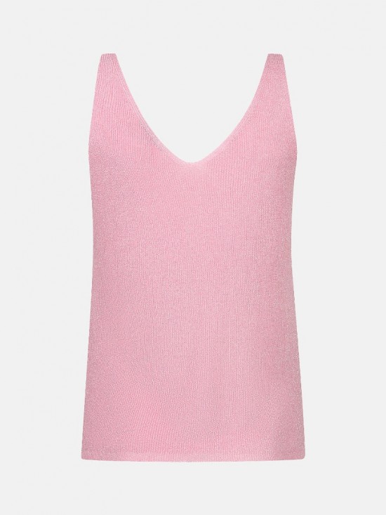 Knitted top lux pink backwhite lr