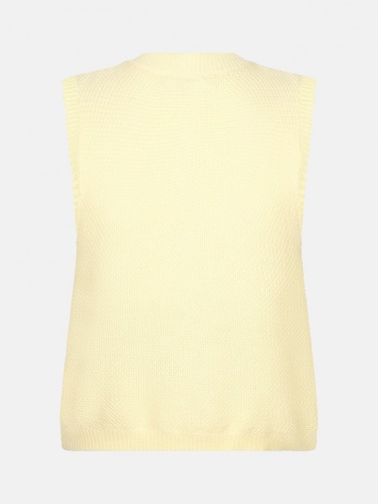 Knitted top mona soft yellow backwhite lr