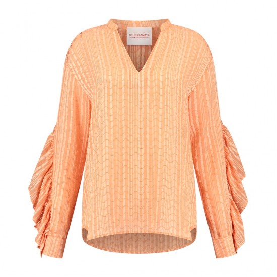 Macy blouse orangefront