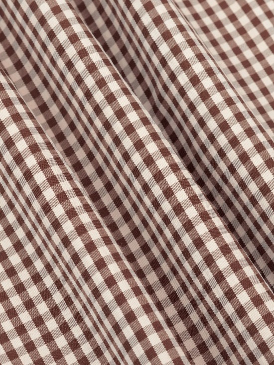 Pants celeste brown check detailwhite background