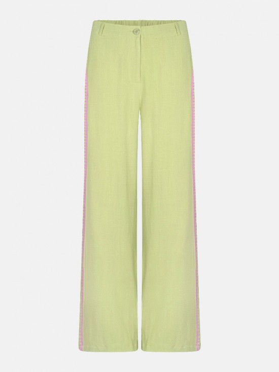Pants kaya matcha green frontwhite lr
