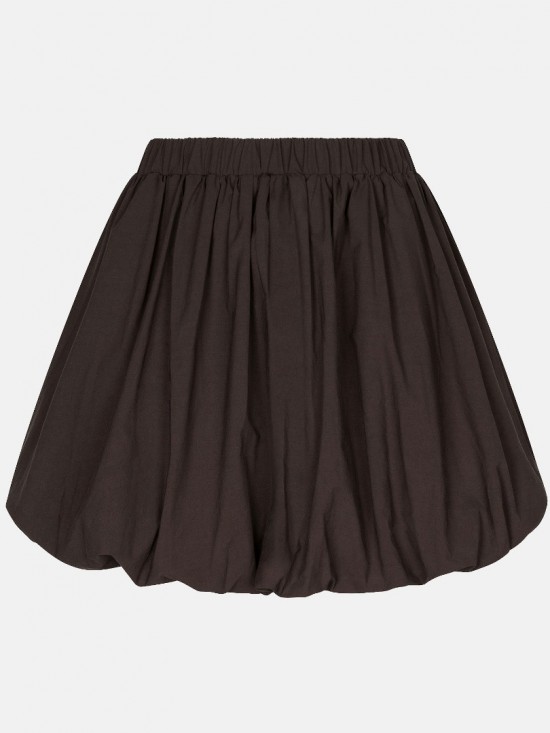 Skirt izzy dark brown frontwhite lr