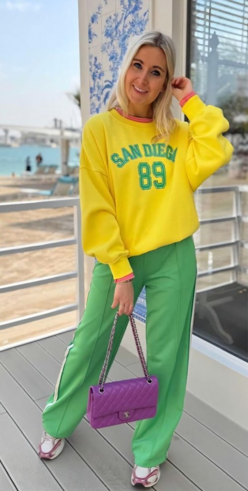 Stripe pants green 0