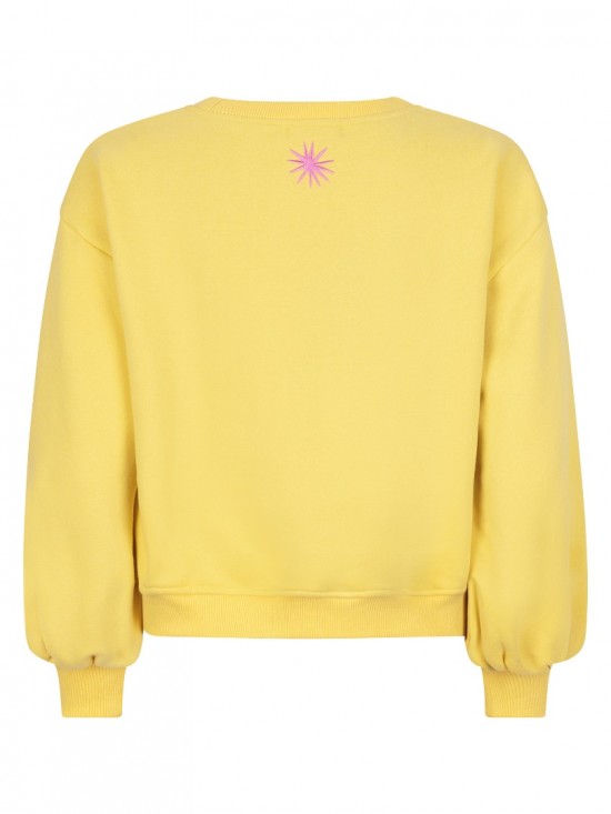 Sweater floral yellow pink back