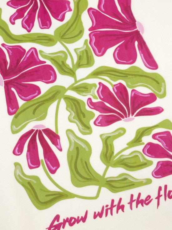 Sweater grow with the flow ecru detailwhite background