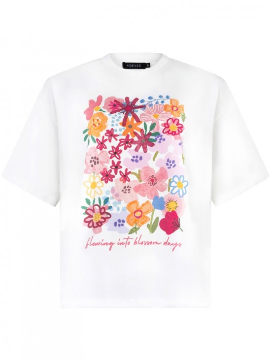 T shirt blossom days off white frontwhite background