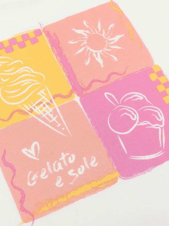 T shirt gelato e sole off white detailwhite lr 0