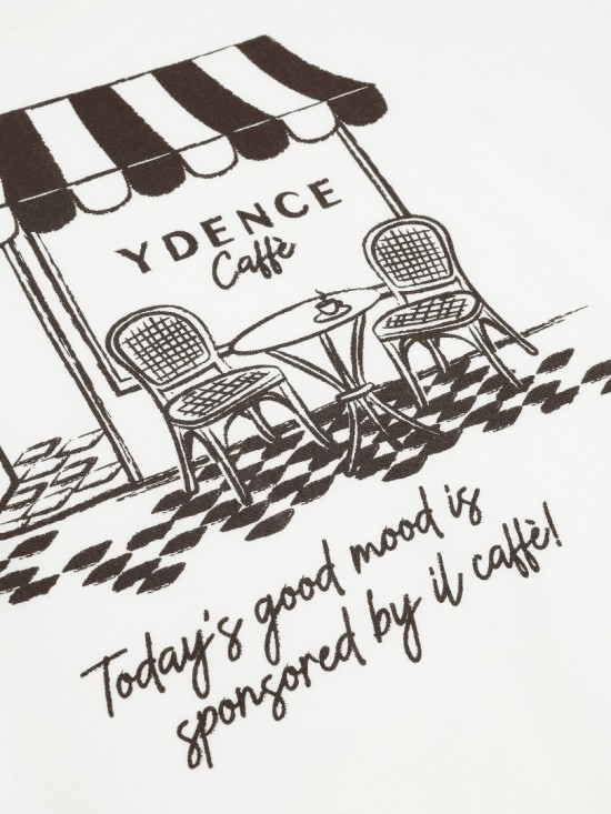 T shirt ydence cafe off white detailwhite lr