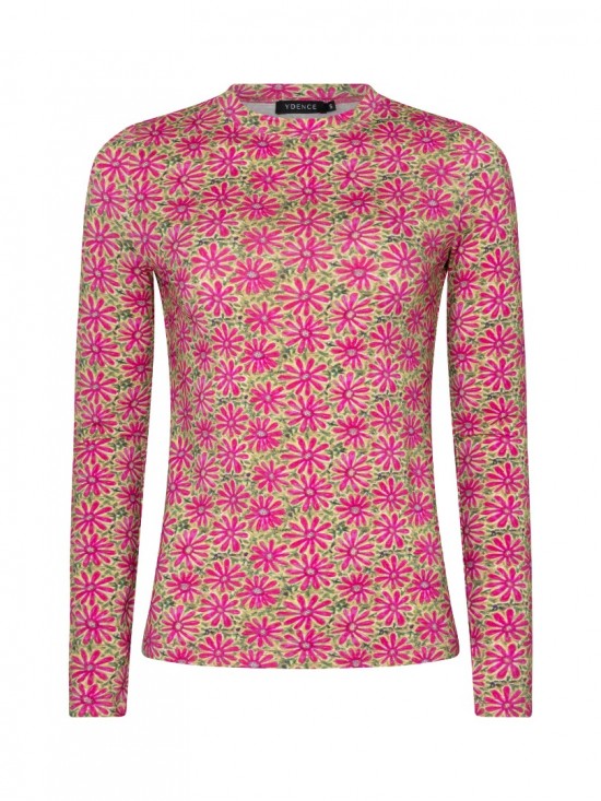 Top christine pink flower frontwhite background