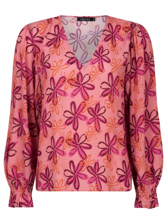Top merel soft pink flower front