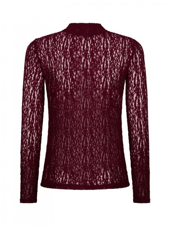 Top roberta burgundy backwhite background