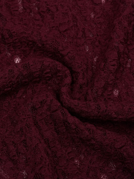 Top roberta burgundy detailwhite background